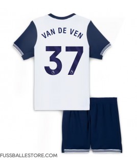 Günstige Tottenham Hotspur Micky van de Ven #37 Heimtrikotsatz Kinder 2024-25 Kurzarm (+ Kurze Hosen)